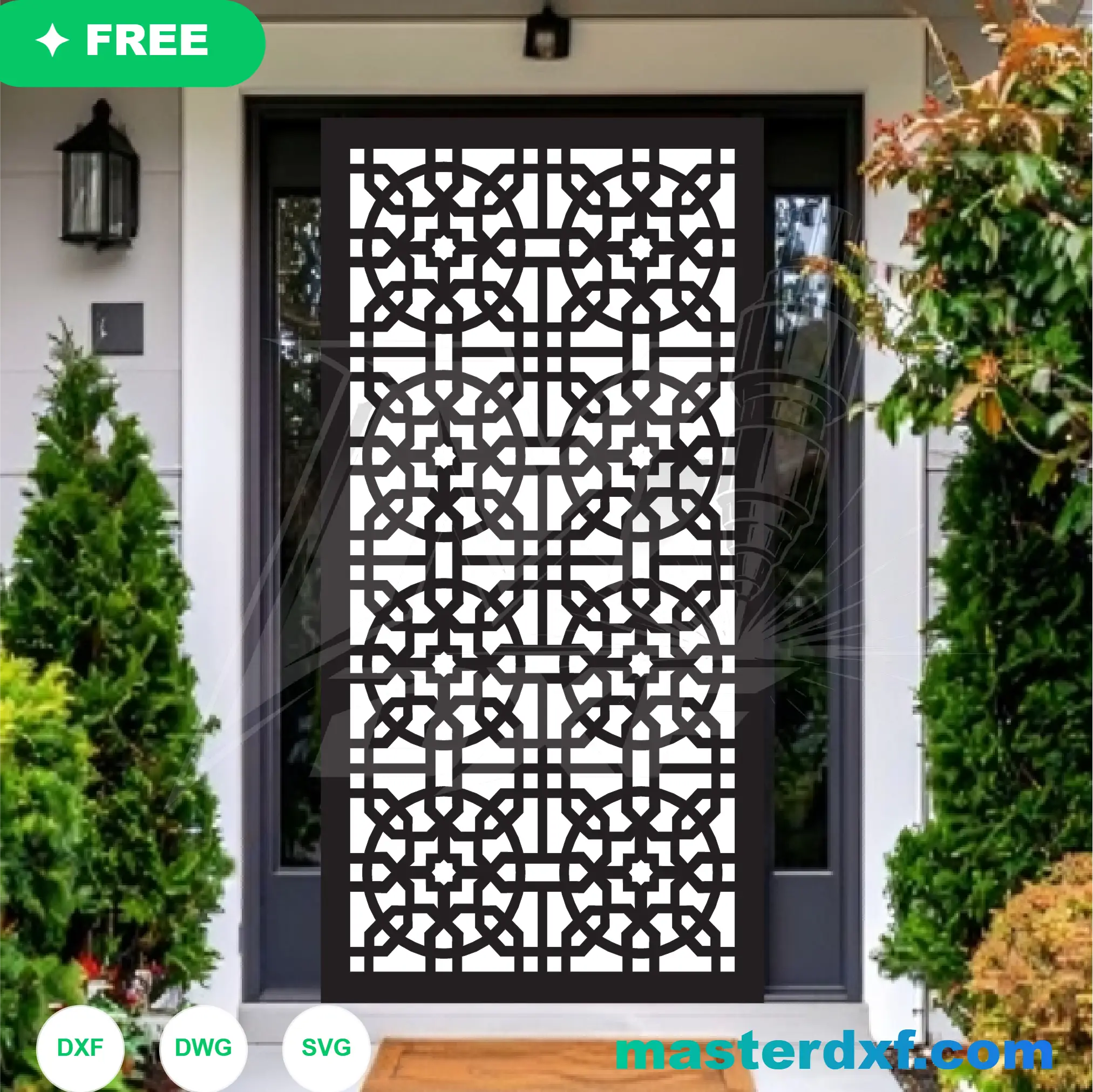 Decorative Metal Door Pattern for Laser & Plasma DXF File